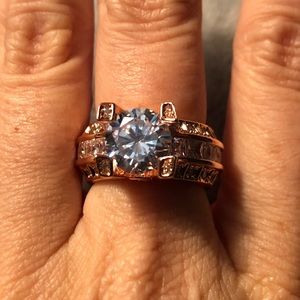 Gorgeous Rose Gold Plated Sterling Silver Ring